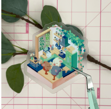 Tea Time Clear Sticker