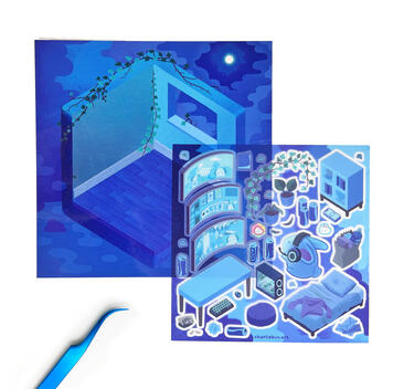 Lofi Gamer DIY Sticker Scene